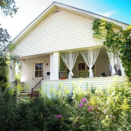 Bohemian 3-bedroom house with private yard in charming neighborhood