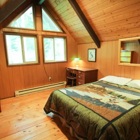 Cozy Cabin on the Sky River Looking up at the Wild Sky Wilderness