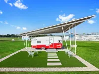 Blue Skies Retro Resort Pool-Fireplace Hotels in Gillespie County