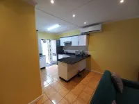 Self catering accommodation with a garden view. 100mt from the beach