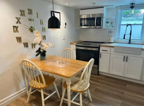 Southern New England Luxury with private patio, fireplace, spa like bathroom!