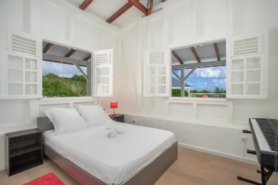 Villa Cacyli: private heated pool and Jacuzzi, view of Baie des Mulets Hotels in 