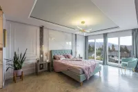 Boutique retreat with lake view.