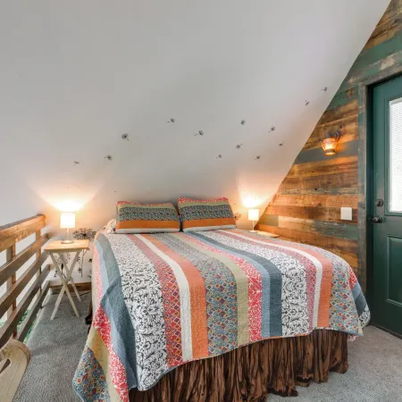 Colorful Cabin w/ Teepee, Fire Pits & Mtn Views!