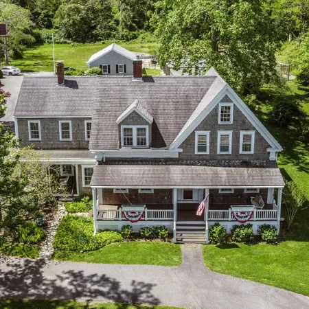 Cape Cod Estate: 2 Homes, Pool, Tennis Court, Game Barn and Bar, Sleeps 20