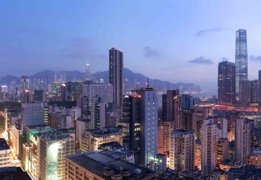 마데라 홍콩 고층 객실에서 바라본 홍콩 도시 전경