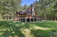 Walk to the Pocono Raceway From a Custom Log Cabin