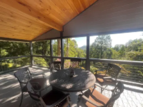 Pet friendly private Charming Bear cabin where cozy meets luxury. Mountain views