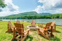 Gorgeous Lakefront Home with Mountain Sunset Views & Hot Tub!