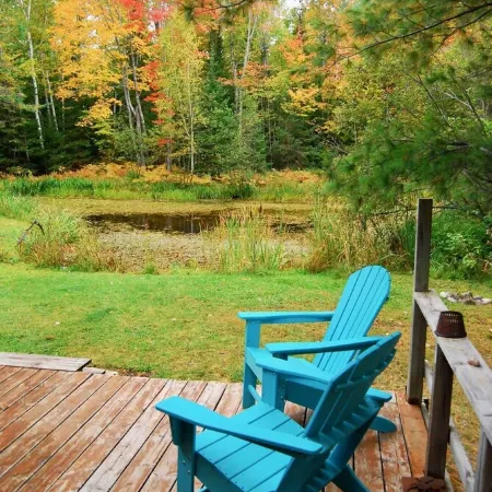 The Copper Squirrel is a secluded full log cabin on 10 acres.