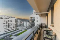 MK Apartments Brasov - vue sur la montagne