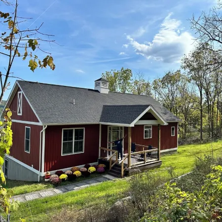 The Barn and Barrel on the bluff of Keuka Lake, offering spectacular views!