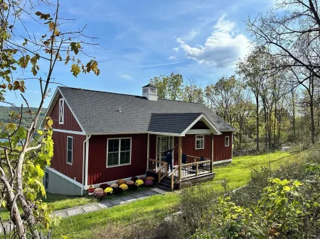 The Barn and Barrel on the bluff of Keuka Lake, offering spectacular views!