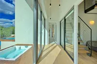 Modern villa with heated pool, whirlpool, volleyball court and mini football