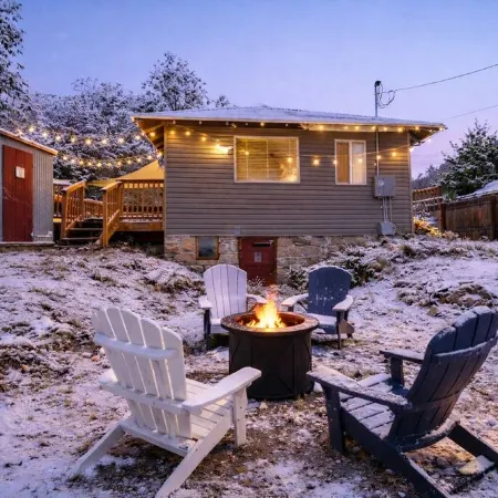 Cozy Fireplace & Gorgeous Views! Modern Miner's Cottage w/Miles of Trails!