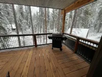 The Highlander, a beautiful cozy modern cabin at Terrace Lakes Resort.