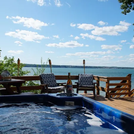 Seneca Sunsets - Waterfront, hot tub, new dock, great views, central location!