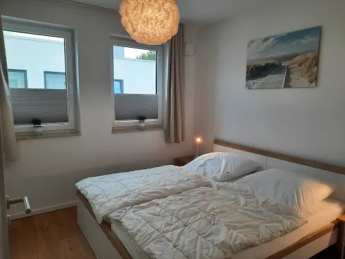 Modern top floor apartment with a view of the sea and Stralsund