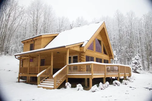 Meadow View Cabin, a deluxe log home near Lexington VA.
