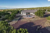 Private home on 40 acres surrounded by wide open space.
