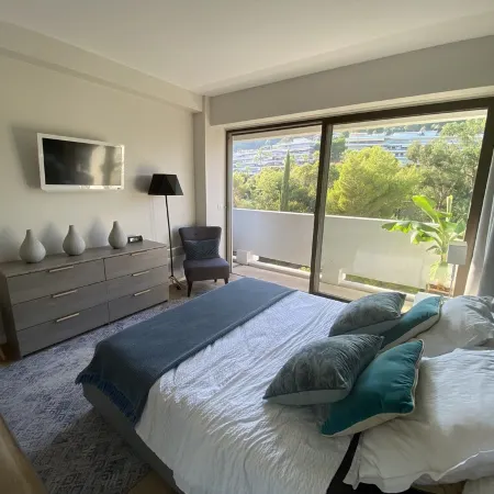 SUPER CANNES / GOLFE JUAN LUXURY APARTMENT SEA IMPRENABLE SEA. PRIVATE FLOOR