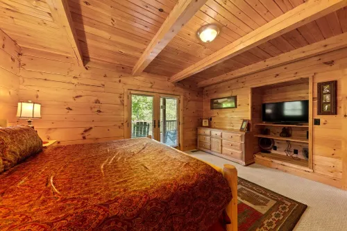 Breath Taking Log Mountain Lodge  inside Rumbling Bald Resort