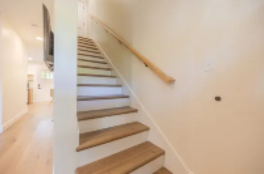 Serene 2-bedroom apartment with WiFi in Ellsworth with a backyard stream.