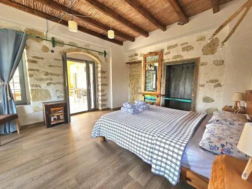 "Galerie Apartment Matala" in Pitsidia,fantastic sleeping gallery and 2. bedroom