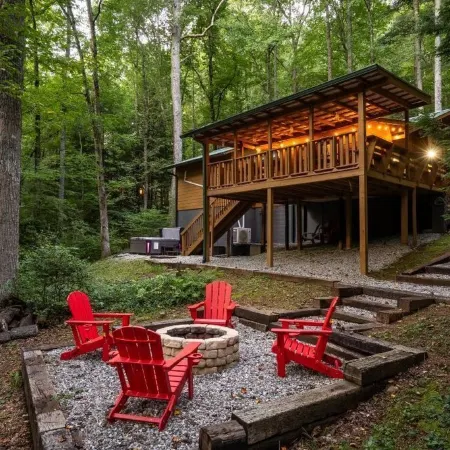 Dog-Friendly Cabin in Appalachian Mountains! -Near at, Firepit, with Hot Tub!