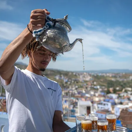 La Mansoura Maison en Format de Riad Dans la Médina de Chefchaouen Ville Bleu