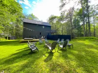Poconos Hideaway Hot Tub, Zen Garden & Fire Pit, Hiking and Water Parks Nearby.