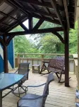 Lake house w/seasonal pool and boat storage.