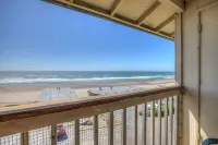Annie's Ocean Blessing indoor pool hot tub.  Leather recliners, and Ocean views
