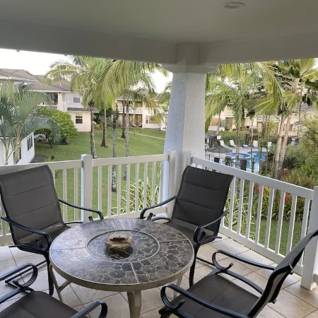 Relax on our extra large Lanai in Beautiful Kauai , 3 Bedroom Condo w/ View!