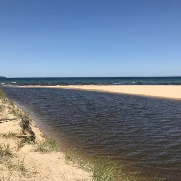 Right on the river and close to Lake Superior