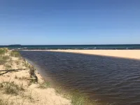Right on the river and close to Lake Superior