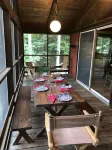 Secluded house with enclosed dog yard on 200 acre family estate