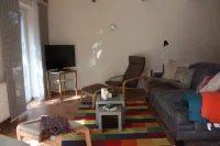 Morning sun vacation apartment in a country house with a magnificent garden