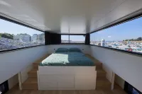 A lodge boat at Guidel-Plages marina Hotels in Guidel