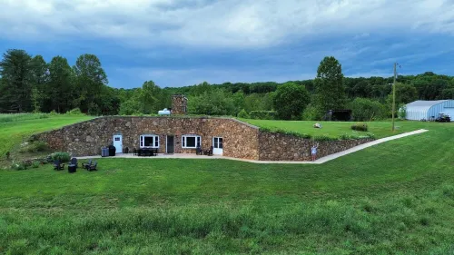 Underground, riverfront home, 3 bedrooms on the James River in Amherst County