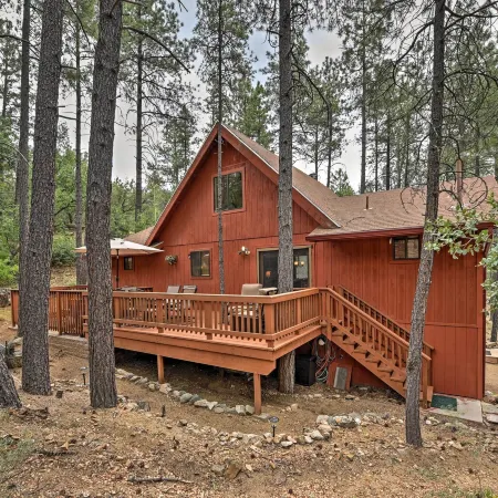 Relax Fireside! Peaceful Forest Haven in Prescott