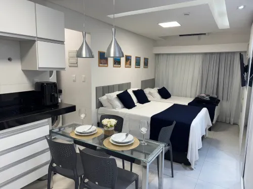 Flat Com Piscina a 50m da Praia - Kitchen