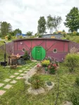 Hobbit Inspired Luxury Cabin Hot Tub Firepit Luxury Pet Friendly Sauna Hammock