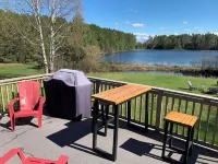 Family  friendly lakefront property on large wilderness estate with sandy beach