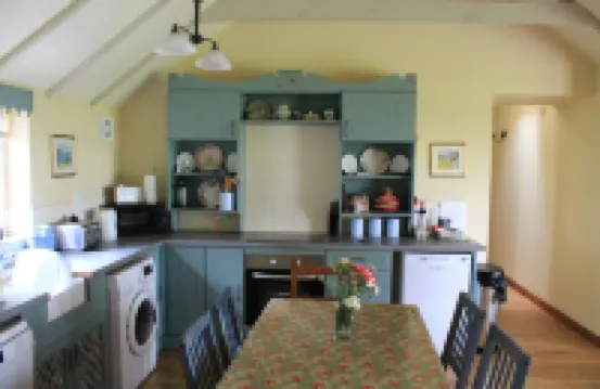 2 self-catering cottages booked as one with secure garden area.