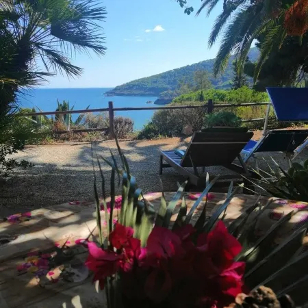 Elba Island villa on the sea with sandy beach surrounded by green park Arc.T