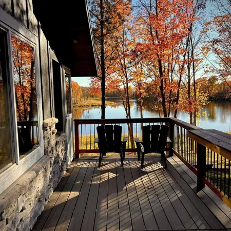 Cozy Peninsula Lake Cabin on 40 Acres