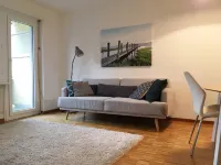 2 Rooms with Balcony, Central, Quiet Location
