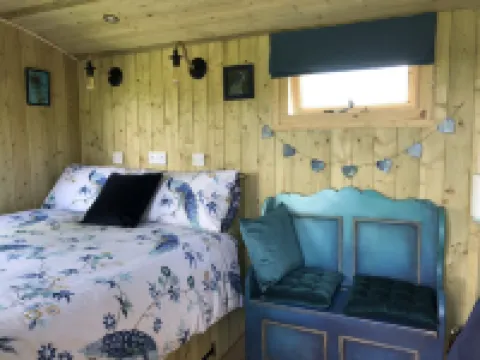 The Peacock Shepherds Hut at Hafoty Boeth Hotels in Corwen