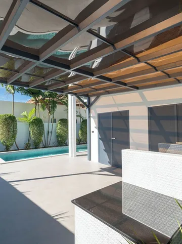 รูปภาพของวิลล่า อินทราที่มีดีไซน์ 2 ห้องนอนพร้อมสระว่ายน้ำออกซิเจน